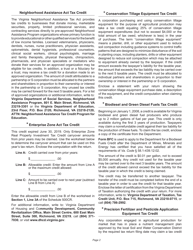 Instructions for Schedule 500CR Credit Computation Schedule for Corporations - Virginia, Page 2