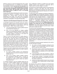 Instructions for Schedule 500CR Credit Computation Schedule for Corporations - Virginia, Page 9