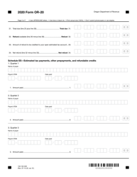 Form OR-20 (150-102-020) Oregon Corporation Excise Tax Return - Oregon, Page 5