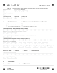 Form OR-CAT (150-106-003) Oregon Corporate Activity Tax Return - Oregon, Page 2