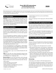 Document preview: Instructions for Form OR-LTD, 150-560-001 Lane County Mass Transit District Self-employment Tax - Oregon