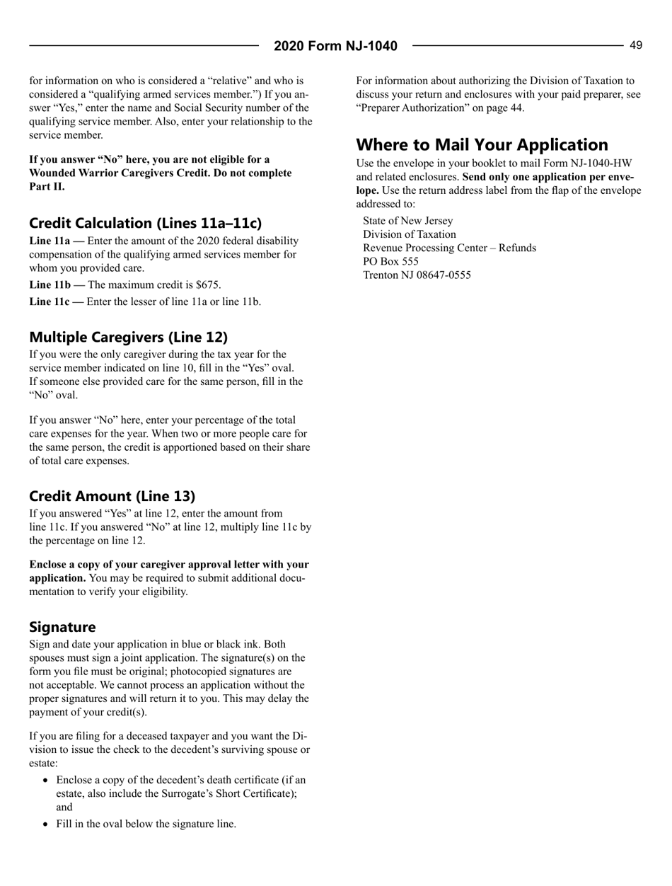 Instructions for Form NJ-1040 New Jersey Resident Income Tax Return - New Jersey, Page 3