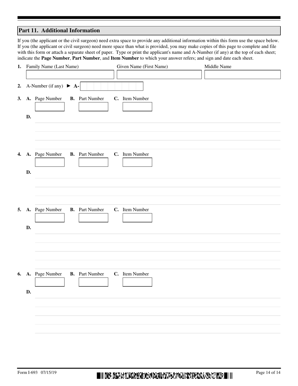 USCIS Form I-693 - Fill Out, Sign Online and Download Fillable PDF ...