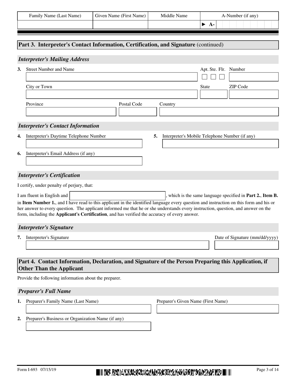 USCIS Form I-693 - Fill Out, Sign Online and Download Fillable PDF ...