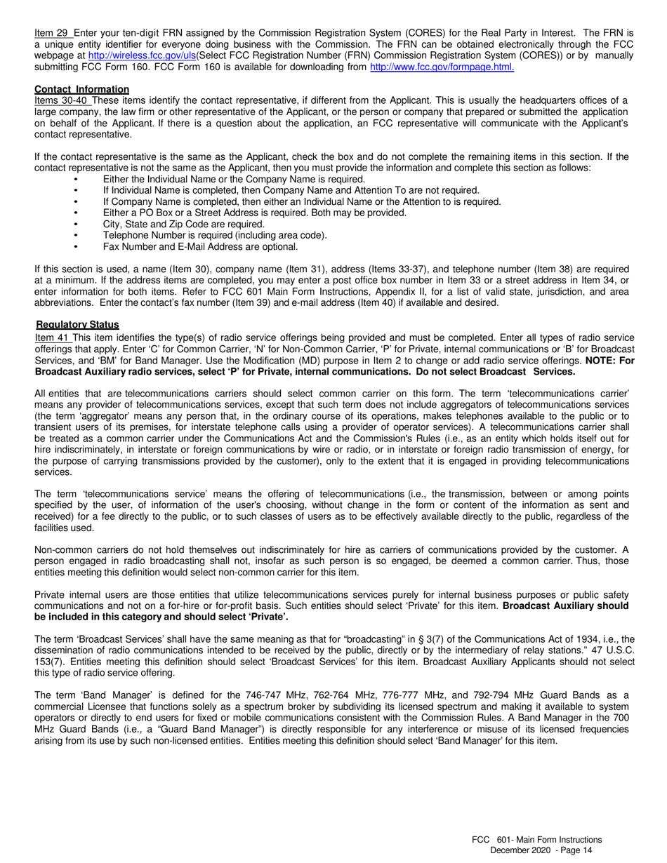 Download Instructions for FCC Form 601 Application for Wireless ...