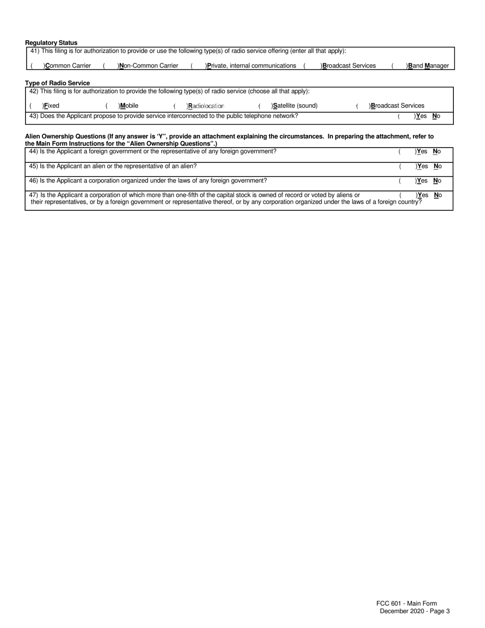 Instructions for FCC Form 601 Application for Wireless Telecommunications Bureau Radio Service Authorization, Page 24