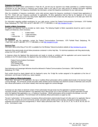 Instructions for FCC Form 601 Application for Wireless Telecommunications Bureau Radio Service Authorization, Page 6