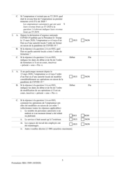 SBA Form 3509 Paycheck Protection Program Loan Necessity Questionnaire (For-Profit Borrowers) (French), Page 3