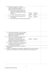 SBA Form 3509 Paycheck Protection Program Loan Necessity Questionnaire (For-Profit Borrowers) (French), Page 5