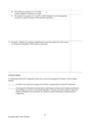 SBA Form 3509 Paycheck Protection Program Loan Necessity Questionnaire (For-Profit Borrowers) (French), Page 9