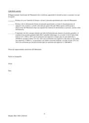 SBA Form 3509 Paycheck Protection Program Loan Necessity Questionnaire (For-Profit Borrowers) (Italian), Page 9