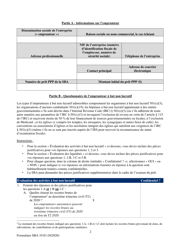 SBA Form 3510 Paycheck Protection Program Loan Necessity Questionnaire (Non-profit Borrowers) (French), Page 2