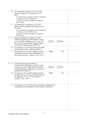 SBA Form 3510 Paycheck Protection Program Loan Necessity Questionnaire (Non-profit Borrowers) (French), Page 4