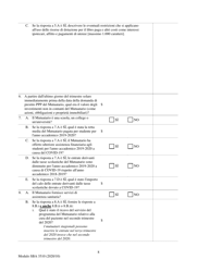 SBA Form 3510 Paycheck Protection Program Loan Necessity Questionnaire (Non-profit Borrowers) (Italian), Page 8