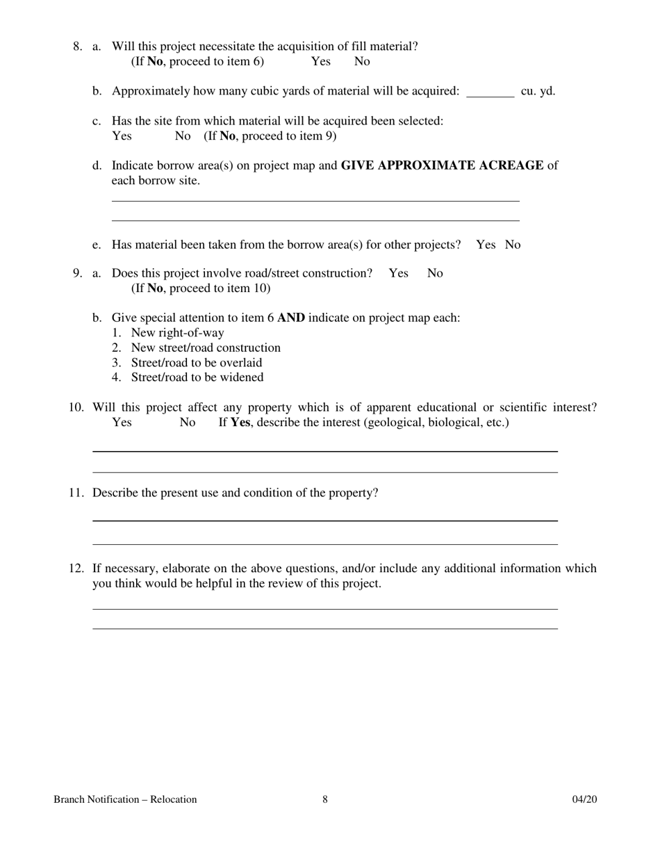 Notification for Relocation of a Branch Bank - Arkansas, Page 8