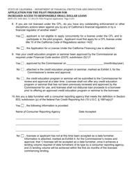 Form DFPI-CFL1602 Application for the Pilot Program for Increased Access to Responsible Small Dollar Loans - California, Page 4