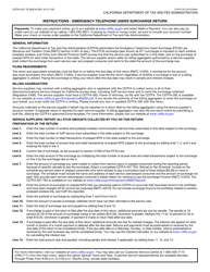 Form CDTFA-501-TE Emergency Telephone Users Surcharge Return - California, Page 2