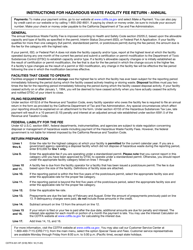Form CDTFA-501-HF &quot;Hazardous Waste Facility Fee Return - Annual&quot; - California, Page 2