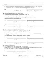 Form ADOPT-210 Adoption Agreement - California, Page 2