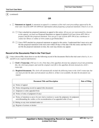 Form APP-103 Appellant&#039;s Notice Designating Record on Appeal (Limited Civil Case) - California, Page 5