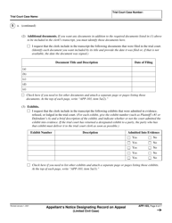 Form APP-103 Appellant&#039;s Notice Designating Record on Appeal (Limited Civil Case) - California, Page 6