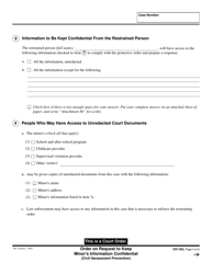 Form CH-165 Order on Request to Keep Minor&#039;s Information Confidential - California, Page 4
