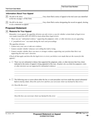 Form APP-104 Proposed Statement on Appeal (Limited Civil Case) - California, Page 2