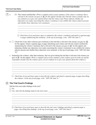Form APP-104 Proposed Statement on Appeal (Limited Civil Case) - California, Page 6