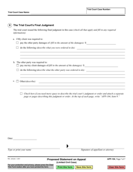 Form APP-104 Proposed Statement on Appeal (Limited Civil Case) - California, Page 7