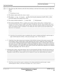 Form CR-135 Proposed Statement on Appeal (Misdemeanor) - California, Page 6