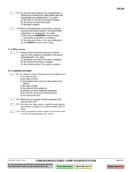 Form CR-200 Form Interrogatories - Crime Victim Restitution - California, Page 4