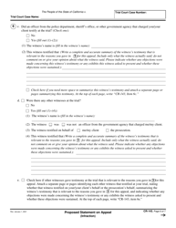 Form CR-143 Proposed Statement on Appeal (Infraction) - California, Page 6