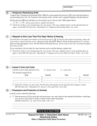 Form EA-100 Request for Elder or Dependent Adult Abuse Restraining Orders - California, Page 7