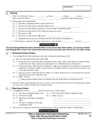 Form EA-130 Elder or Dependent Adult Abuse Restraining Order After Hearing - California, Page 2