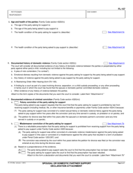 Form FL-157 Spousal or Domestic Partner Support Declaration Attachment - California, Page 2