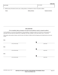 Form ICWA-030 Notice of Child Custody Proceeding for Indian Child (Indian Child Welfare Act) - California, Page 8