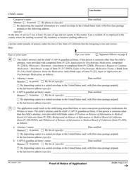 Form JV-221 Proof of Notice of Application - California, Page 2