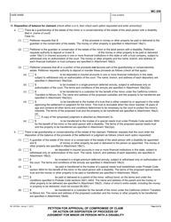 Form MC-350 Petition for Approval of Compromise of Claim or Action or Disposition of Proceeds of Judgment for Minor or Person With a Disability - California, Page 8