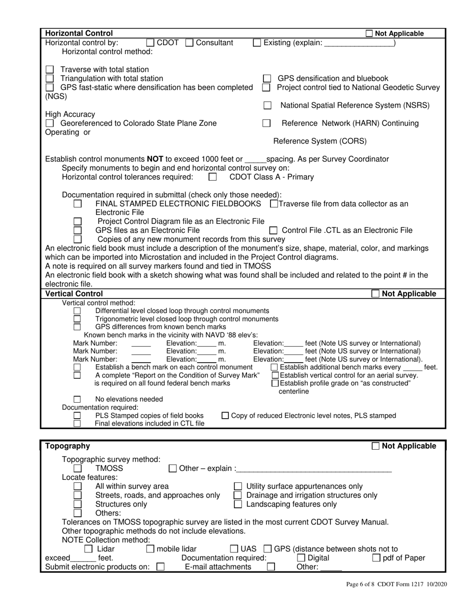 CDOT Form 1217 - Fill Out, Sign Online and Download Fillable PDF ...