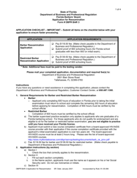 Form DBPR BAR3 Application for Reexamination - Florida