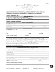 Form DBPR BAR3 Application for Reexamination - Florida, Page 3