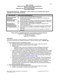 Form DBPR COSMO1 Application for Initial License Based on Florida Education - Florida