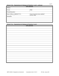 Form DBPR COSMO4-A Application for Registration by Endorsement - Florida, Page 6