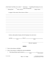Form 1F-P-1029A Ex Parte Motion Form - Hawaii, Page 2