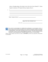 Form 1F-P-1029A Ex Parte Motion Form - Hawaii, Page 3