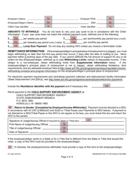 Instructions for Form 1F-P-888A Order/Notice to Withhold Income for Support - Hawaii, Page 10