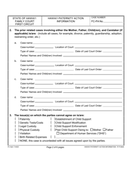 Form 1F-P-994A Hawai&#039;i Paternity Action Information - Hawaii, Page 2