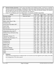 Form 1F-P-2005A Proposed Parenting Plan - Hawaii, Page 4