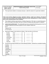 Form 1F-P-1051A Order Regarding Supervised Visitation - Hawaii, Page 2