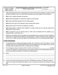 Form 1F-P-1051A Order Regarding Supervised Visitation - Hawaii, Page 5